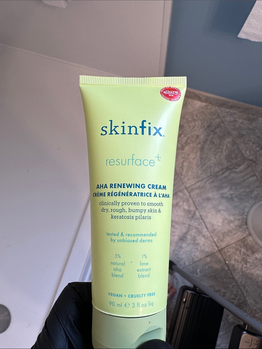 Skinfix Resurface AHA Renewing Cream in Lime Green - Smoothes Rough Skin